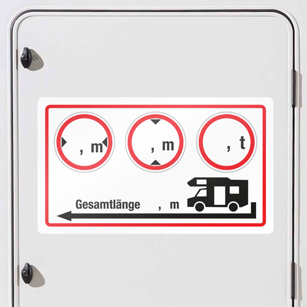 Car & Motorbike Stickers: Caravan Dimensions