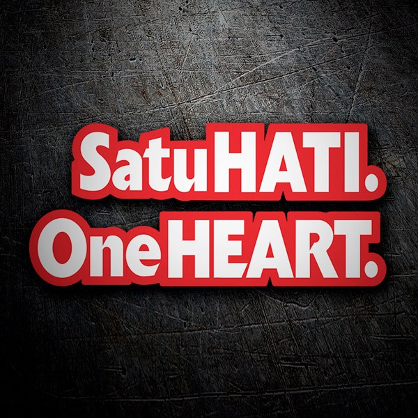 Car & Motorbike Stickers: Satu Hati One Heart