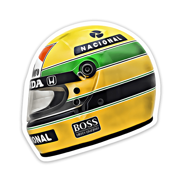 Car & Motorbike Stickers: Ayrton Senna Helmet