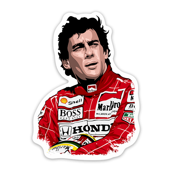 Car & Motorbike Stickers: Ayrton Senna Legend