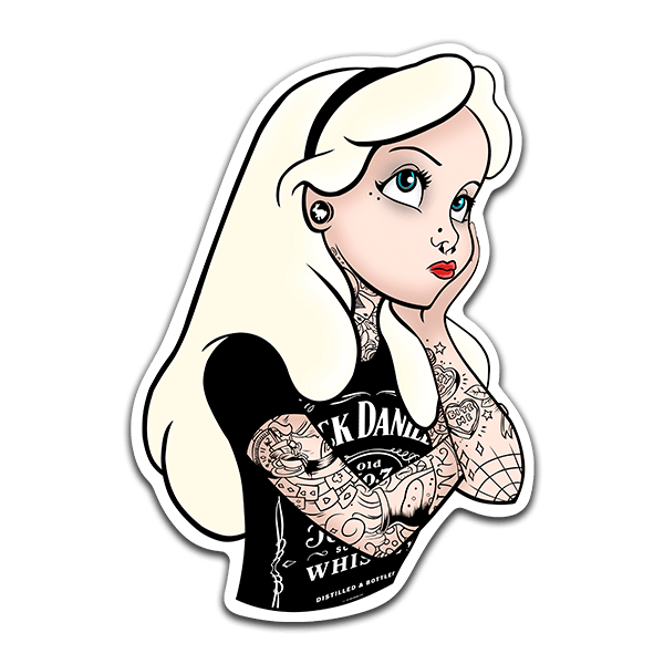 Car & Motorbike Stickers: Alice in the Land of Pin Ups