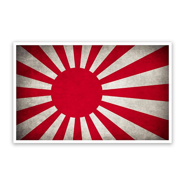 Car & Motorbike Stickers: Old Rising Sun Flag