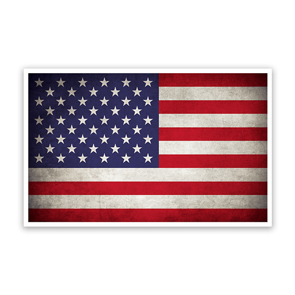 Car & Motorbike Stickers: Old United States Flag