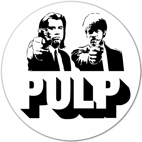 Car & Motorbike Stickers: Pulp Fiction