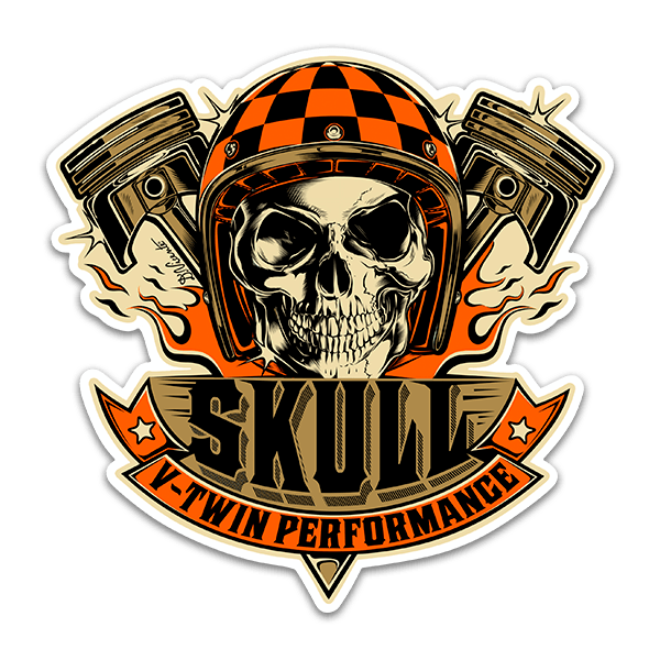 Car & Motorbike Stickers: Skull Motor