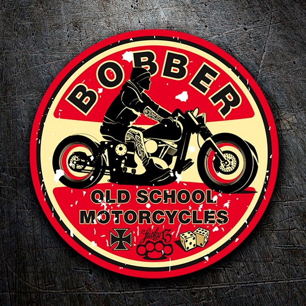 Sticker Bobber Old School Motorcycles