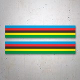Car & Motorbike Stickers: Horizontal Stripes in Colors for Bike 3