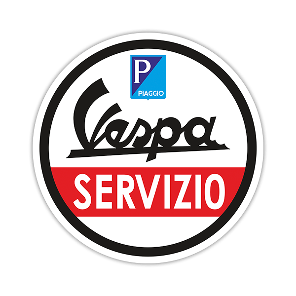 Car & Motorbike Stickers: Vespa Servizio