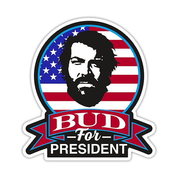 Car & Motorbike Stickers: Bud for President