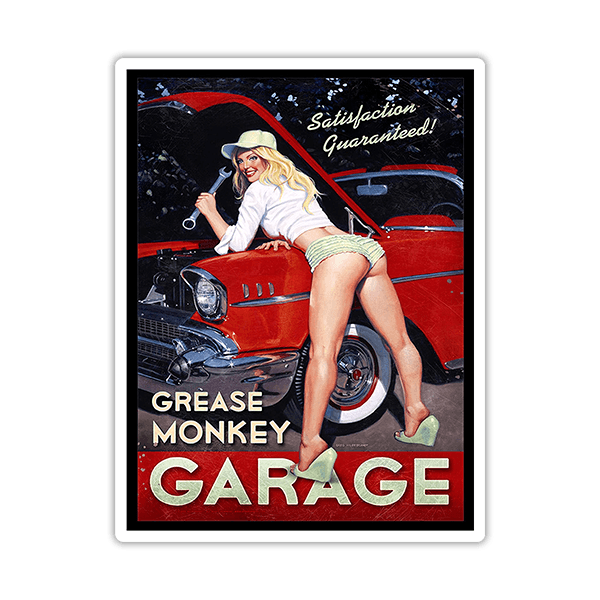 Car & Motorbike Stickers: Grease Monkey Garage