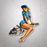 Car & Motorbike Stickers: Mechanical Girl 3