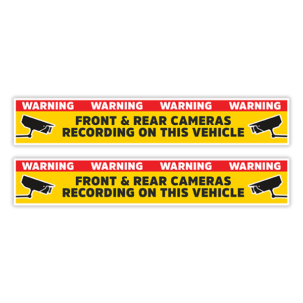 Car & Motorbike Stickers: Front & Rear Cameras