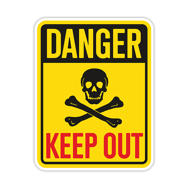 Car & Motorbike Stickers: Danger Keep Out II