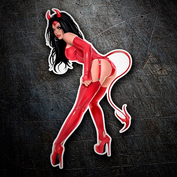 Car & Motorbike Stickers: Devilish Pin Up Girl