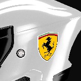 Car & Motorbike Stickers: Ferrari logo 6