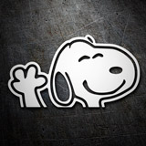 Car & Motorbike Stickers: Snoopy waving 2
