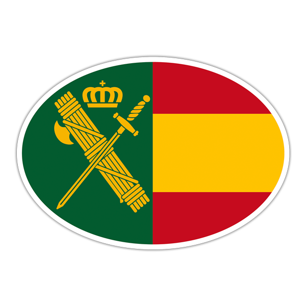 Car & Motorbike Stickers: Guardia Civil Oval