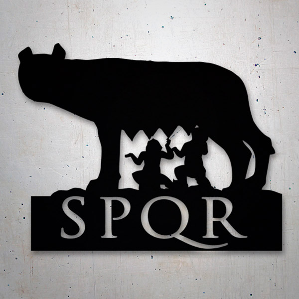 Car & Motorbike Stickers: SPQR She-wolf, Romulus and Remus