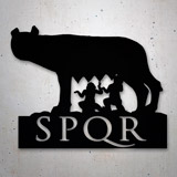 Car & Motorbike Stickers: SPQR She-wolf, Romulus and Remus 2