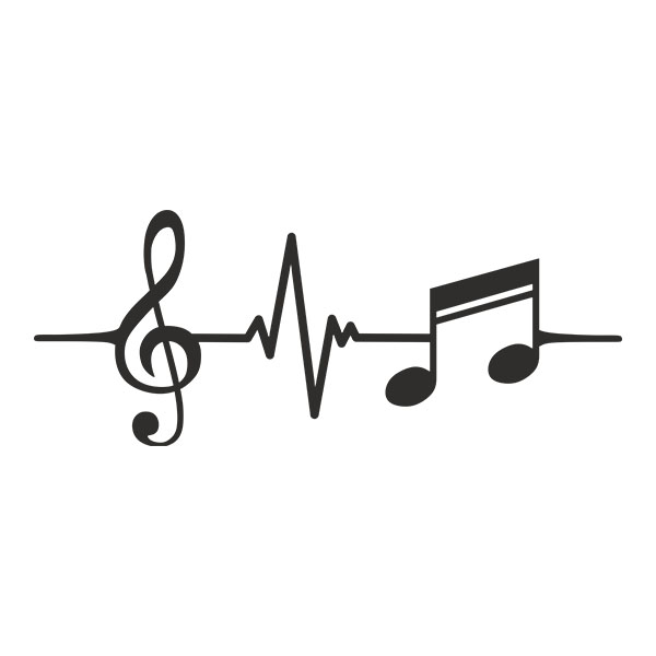 Car & Motorbike Stickers: Cardio Musical Notes