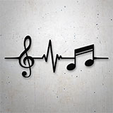 Car & Motorbike Stickers: Cardio Musical Notes 2