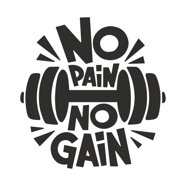 Car & Motorbike Stickers: No pain no gain