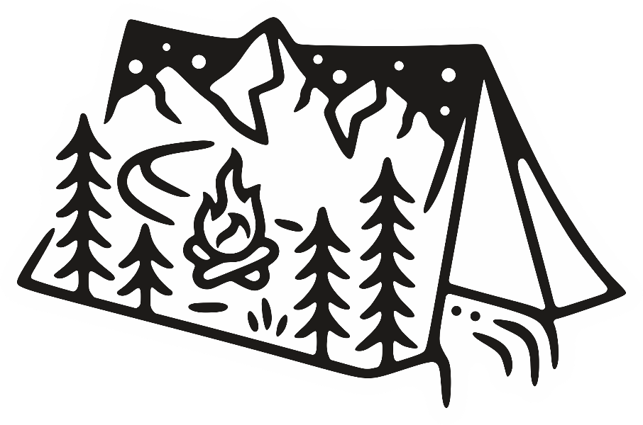 Car & Motorbike Stickers: Campfire tent