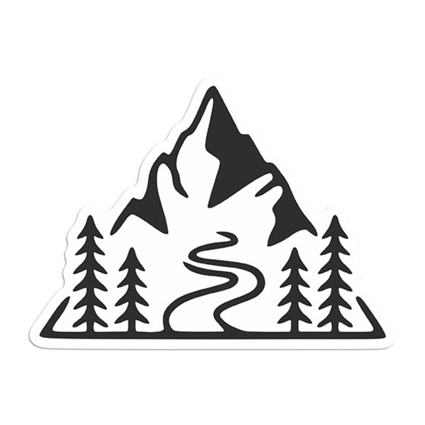 Car & Motorbike Stickers: Mountain road triangle