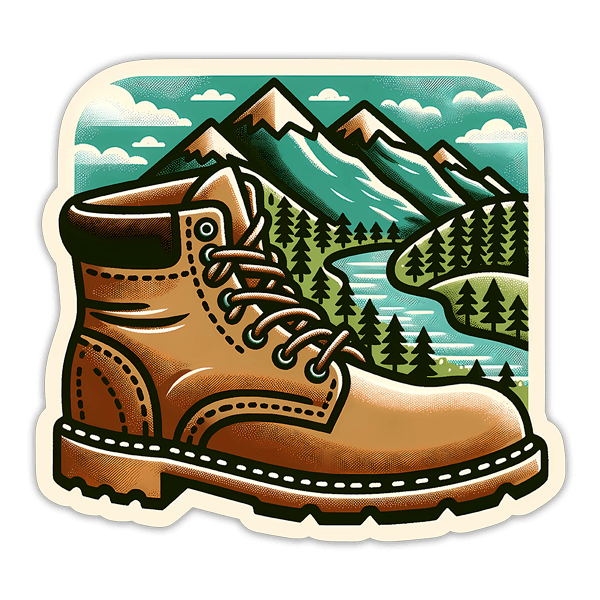 Car & Motorbike Stickers: Boots prepared for the hike