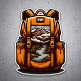 Car & Motorbike Stickers: Backpack for the mountain 3