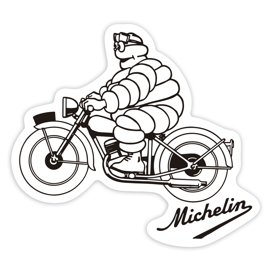 Car & Motorbike Stickers: Michelin Motorbike Vintage