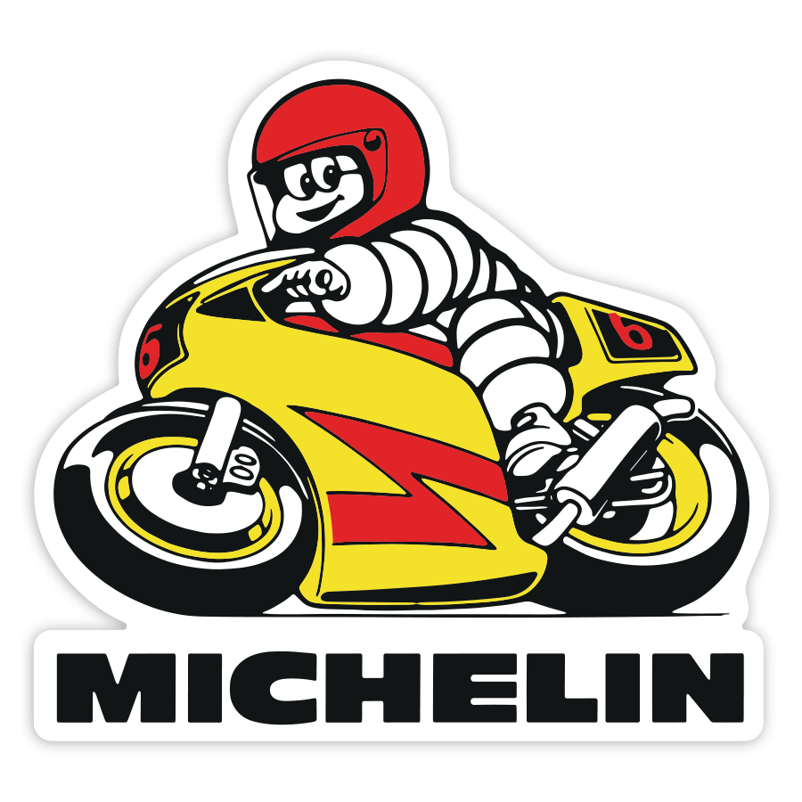 Car & Motorbike Stickers: Michelin Yellow Bike