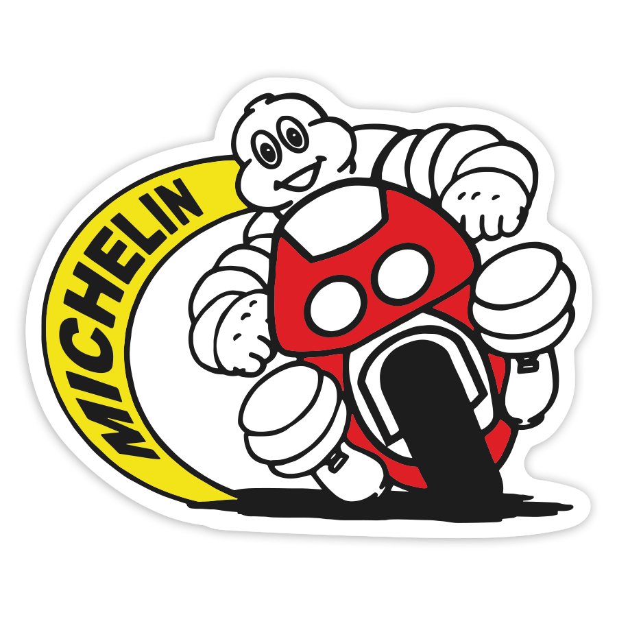 Car & Motorbike Stickers: Michelin Red Bike