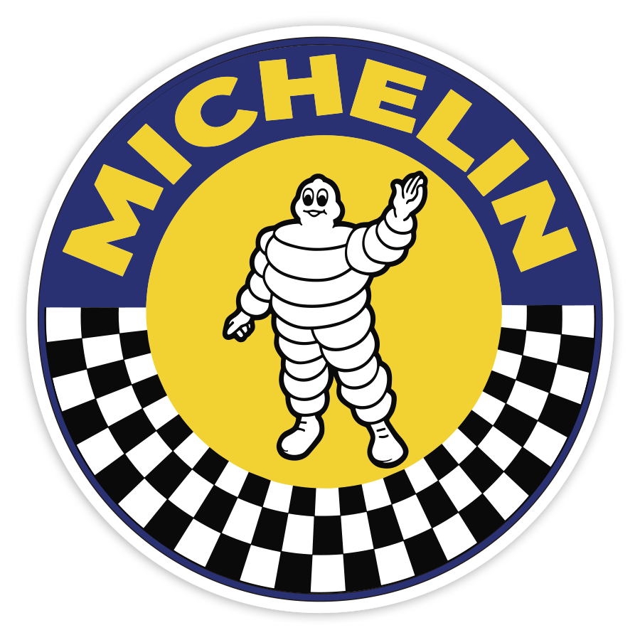 Car & Motorbike Stickers: Michelin Circular Checkered