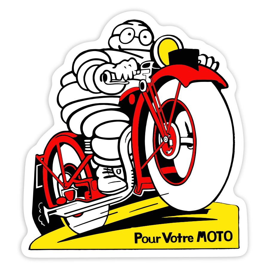 Car & Motorbike Stickers: Michelin Retro Red Bike