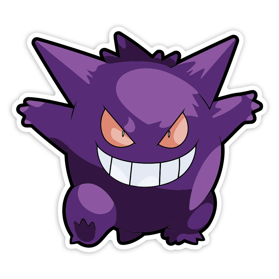 Car & Motorbike Stickers: Gengar Evil Smile