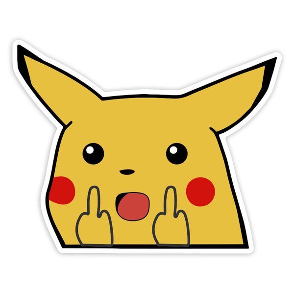 Car & Motorbike Stickers: Funny Rebel Pikachu