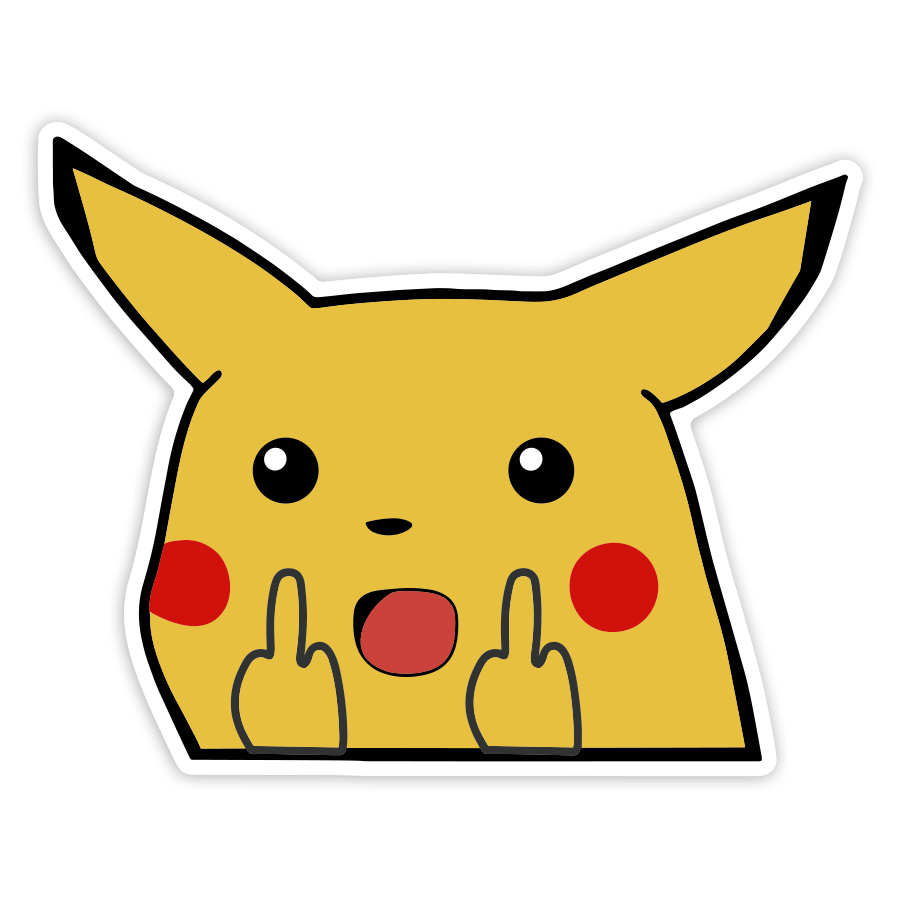Car & Motorbike Stickers: Funny Rebel Pikachu