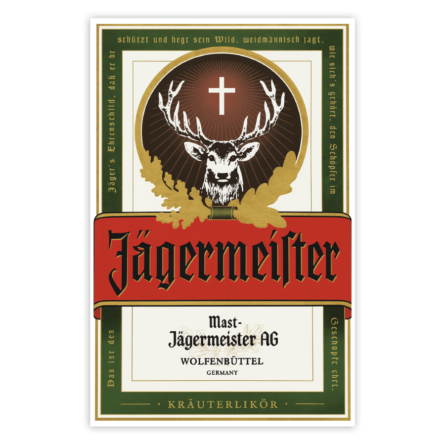 Car & Motorbike Stickers: Classic Jägermeister Label