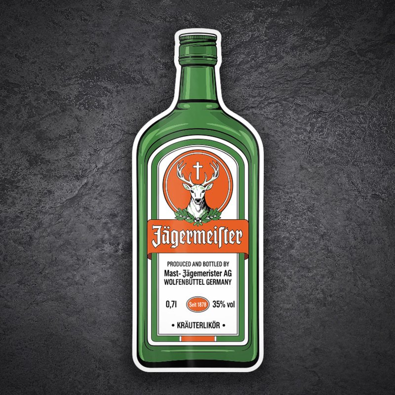 Car & Motorbike Stickers: Jägermeister Bottle