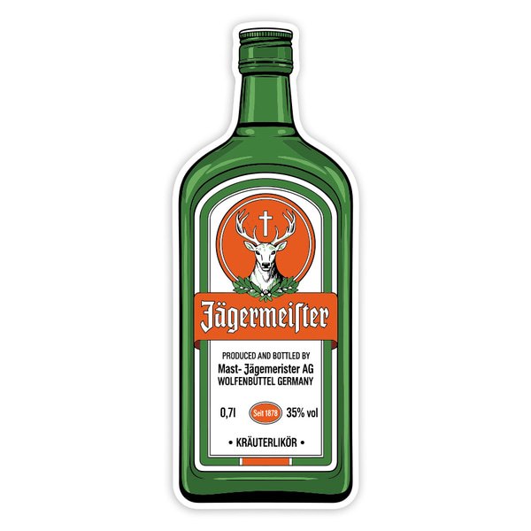 Car & Motorbike Stickers: Jägermeister Bottle