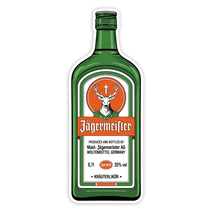 Car & Motorbike Stickers: Jägermeister Bottle