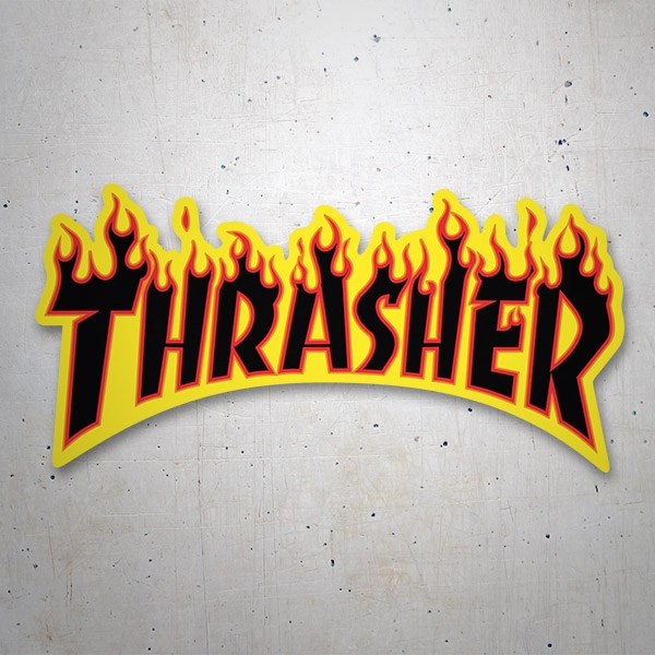 Car & Motorbike Stickers: Thrasher fire