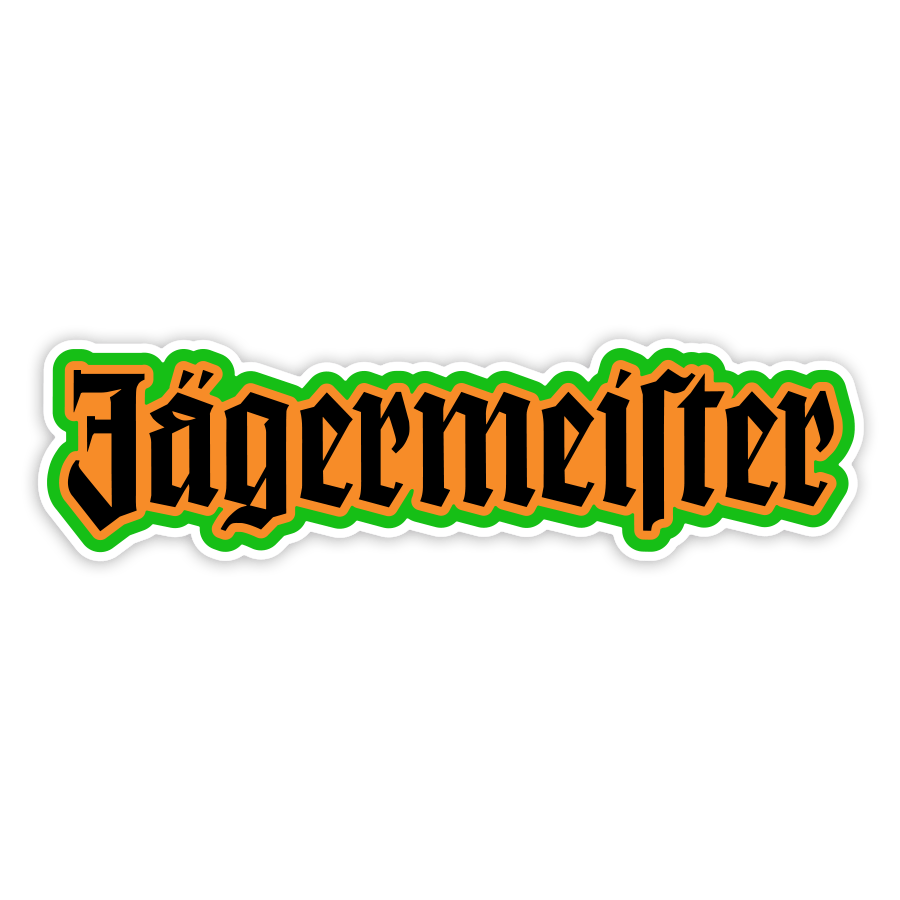 Car & Motorbike Stickers: Jägermeister Retro Letters