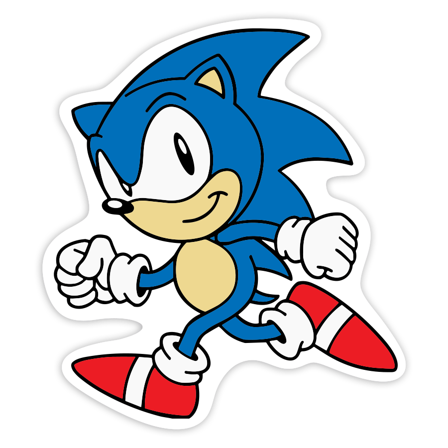 Car & Motorbike Stickers: Classic Sonic Running
