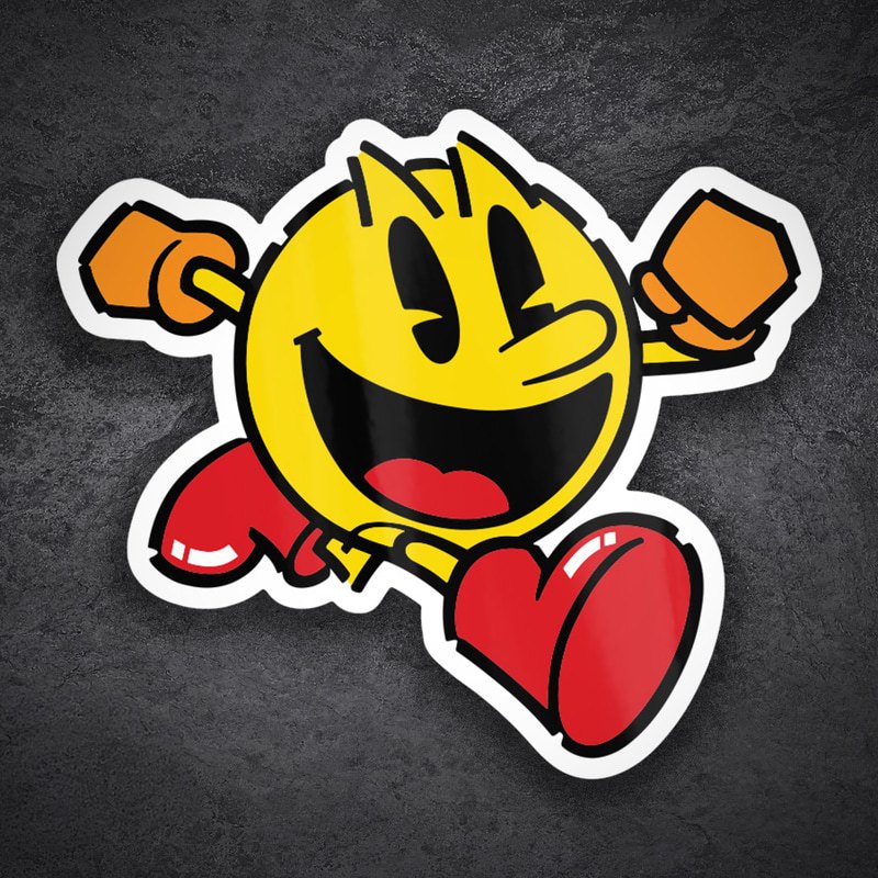 Car & Motorbike Stickers: Classic Retro Pac-Man