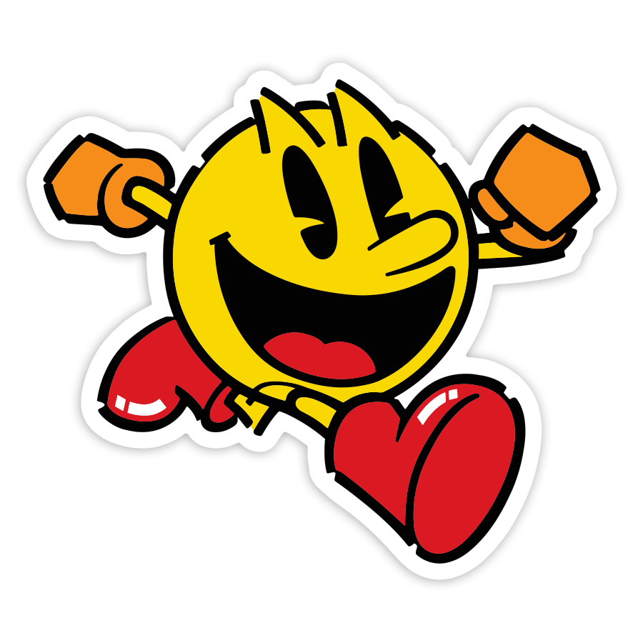 Car & Motorbike Stickers: Classic Retro Pac-Man