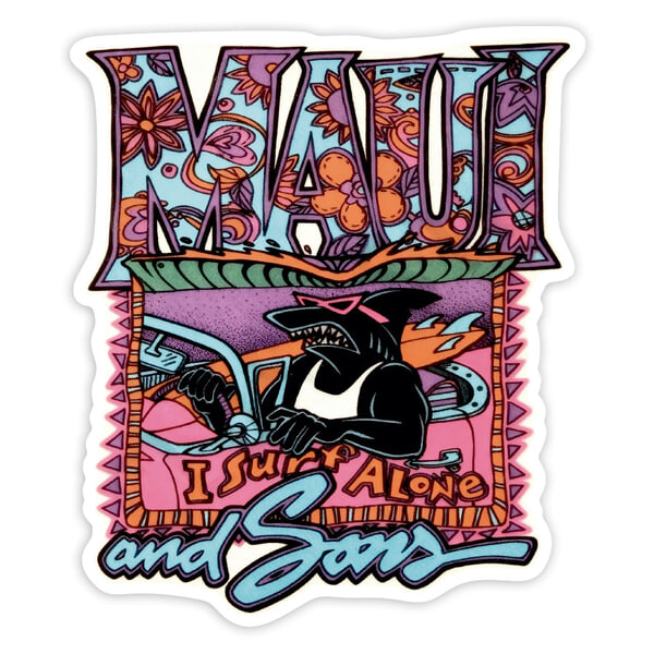 Car & Motorbike Stickers: Maui and Sons I Surf Alone
