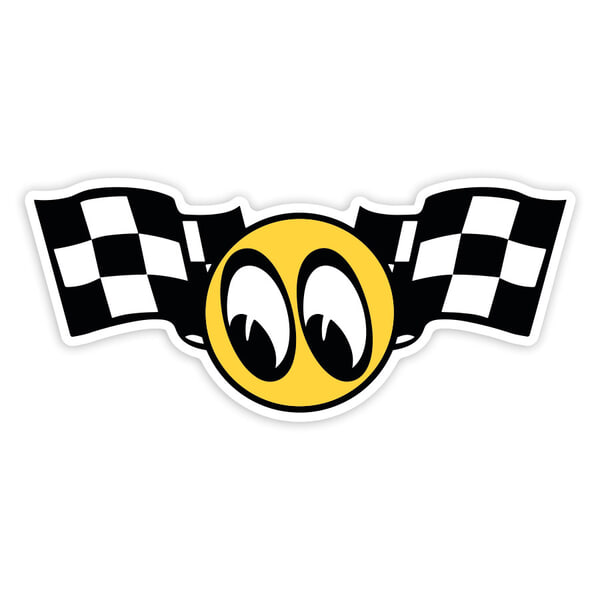 Car & Motorbike Stickers: Mooneyes Racing Flags
