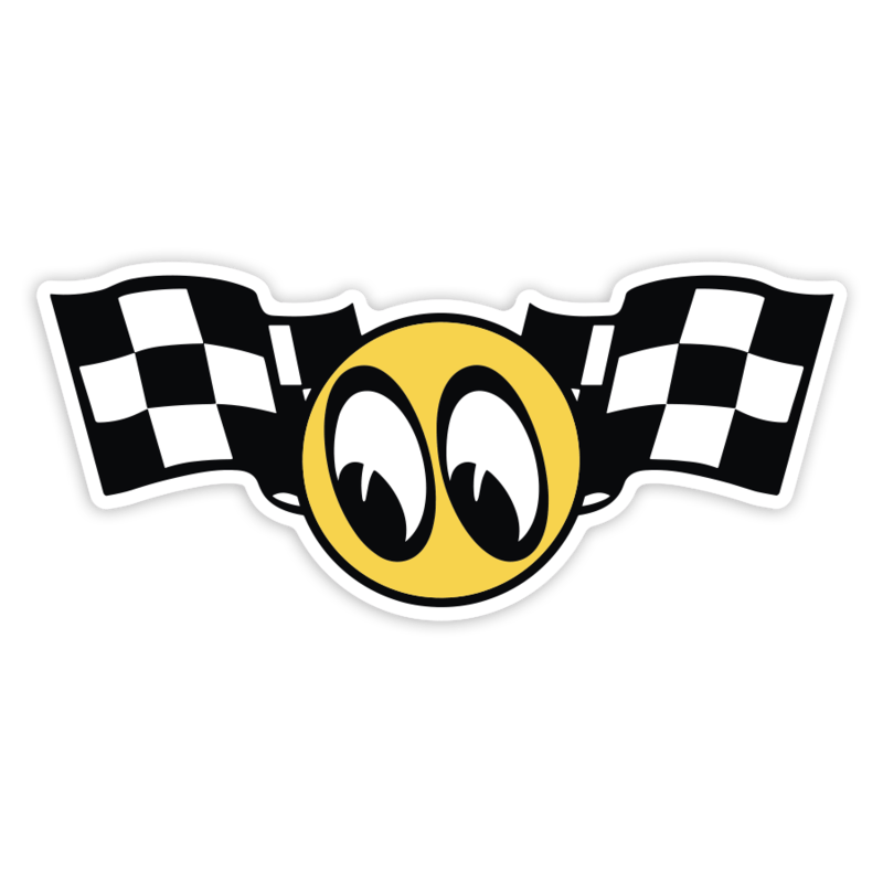 Car & Motorbike Stickers: Mooneyes Racing Flags